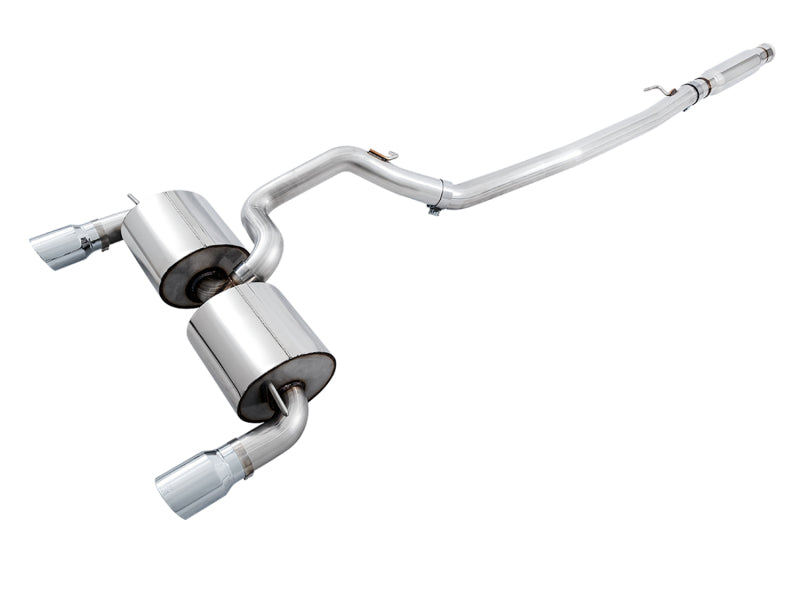 AWE Tuning Ford Focus RS Touring Edition Cat-Back Exhaust- Resonated - Chrome Silver Tips - 3020-32036
