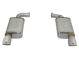 aFe MACHForce XP 2.5in 409 Stainless Axle Back Exhaust w/Stainless Tips 15-17 Ford Mustang I4-2.3L - 49-43085-P