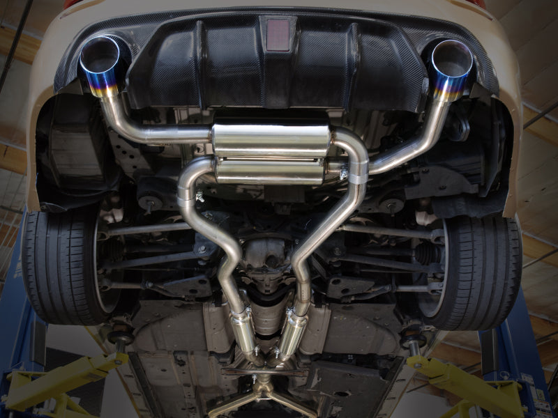 aFe 14-15 Infiniti Q50 V6 3.7L Takeda 2.5in 305 SS Cat Back Exhaust System w/ Black Tips - 49-36136-B