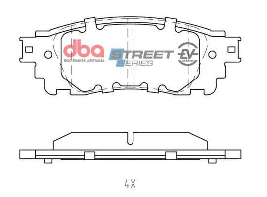 DBA 19-21 Lexus ES350 Rear SSEV Street Series Brake Pads - DB2419SSEV