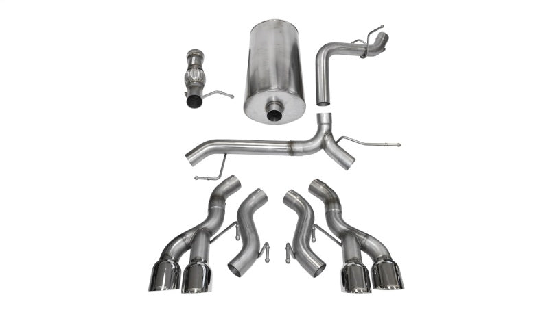 Corsa 2012-2014 Cadillac Escalade DUB 6.2L V8 Polished Sport Cat-Back Exhaust - 14886