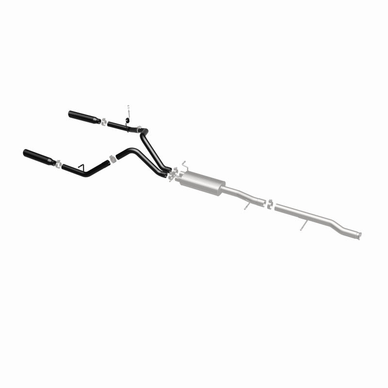 MagnaFlow SYS Cat-Back 3.5in Black Dual Split Rear Tips 10-13 Chevy Silverado / GMC Sierra 5.3L - 15362