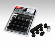 Load image into Gallery viewer, Rays 17 Hex Racing Nut 12x1.50 (Open End) (Blue Seat) - Black (2 Pieces) - W17RN2PC1215
