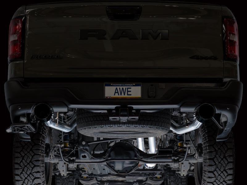 AWE Tuning 2025+ RAM 1500 3.0TT Rebel 0FG Cat-Back Exhaust w/ Diamond Black Tips - 3015-33531