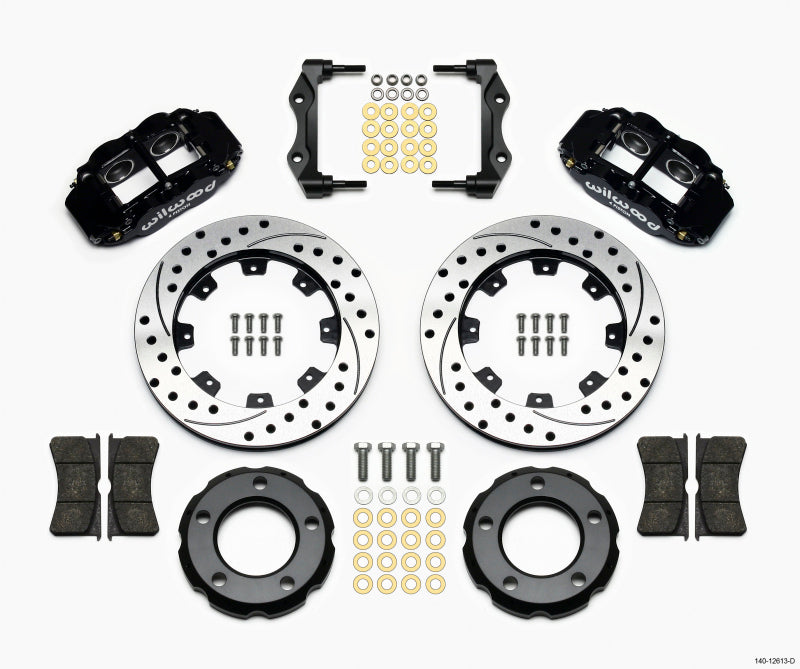 Wilwood Narrow Superlite 4R Front Kit 12.19in Drilled 82-86 Jeep CJ - 140-12613-D