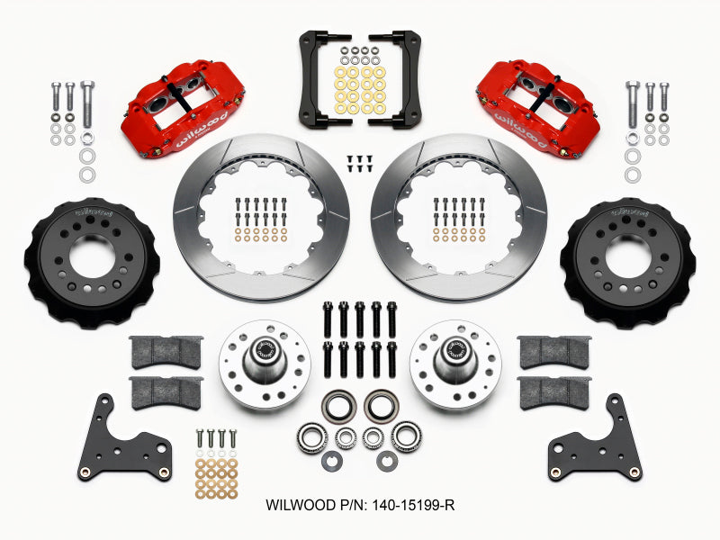 Wilwood Narrow Superlite 6R Front Hub Kit 12.88in Red 65-72 CDP C Body -Drum - 140-15199-R
