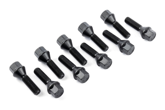 Dinan Lug Bolts - Cone Seat - M12x1.5 - 50mm - Black (Set of 10) - D220-0014