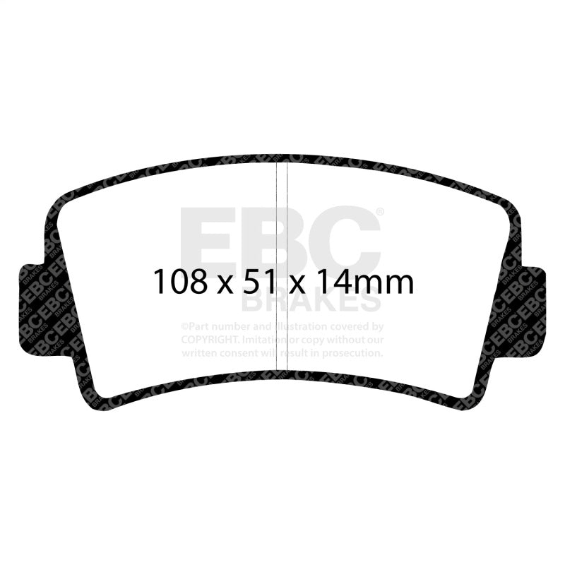 EBC 78-83 Mazda RX7 2.3 (1.1 Rotary)(Rear Drums) Ultimax2 Front Brake Pads - UD076