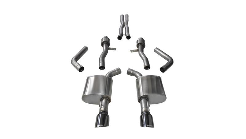 Corsa 2015-2023 Dodge Charger SRT / Scat Pack / R/T 6.4L Black Sport Cat-Back Exhaust - 14995BLK