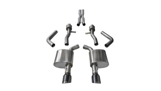 Corsa 2015-2023 Dodge Charger SRT / Scat Pack / R/T 6.4L Black Sport Cat-Back Exhaust - 14995BLK