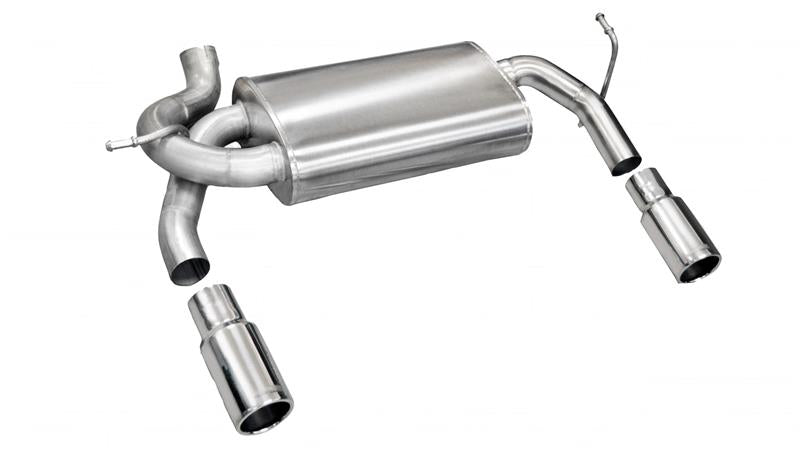 Corsa 2007-2011 Jeep Wrangler 3.8L/12-14 Wrangler 3.6L Polished Sport Axle-Back Exhaust - 24412