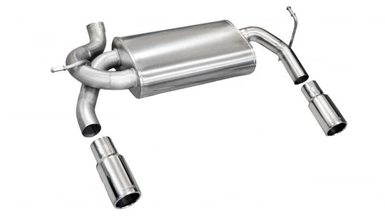 Corsa 2007-2011 Jeep Wrangler 3.8L/12-14 Wrangler 3.6L Polished Sport Axle-Back Exhaust - 24412
