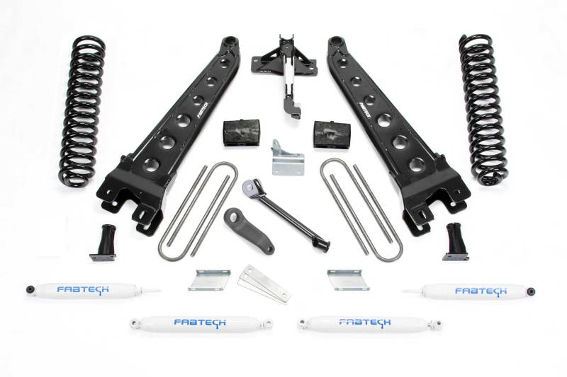 Fabtech 11-13 Ford F450/550 4WD 10 Lug 6in Rad Arm Sys w/Coils & Perf Shks - K2156