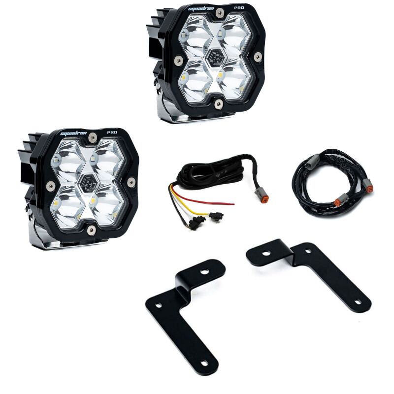 Baja Designs 18-25 Jeep JL/JT / 20-25 Gladiator Squadron Pro 2.0 A-Pillar Pro Kit UP (Spot) - Clear - 440044UP