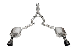 Corsa 24+ Frd MustangGT Conv Xtreme Cat-Back Ex.Sys 3.0in Dual Rear Ex w/4.5in Blk PVD ProSeries Tip - 21270BLK