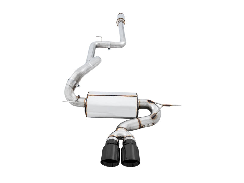 AWE Tuning Ford Focus ST Touring Edition Cat-Back Exhaust - Resonated - Diamond Black Tips - 3020-33040