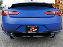 Load image into Gallery viewer, aFe POWER Takeda 2.5in 304 SS CB Exhaust w/ Blue Flame Tips 17-19 Infiniti Q60 V6-3.0L (tt) - 49-36134NM-L