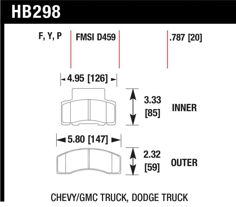Hawk HPS Street Brake Pads - HB298F.787