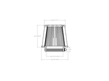 Load image into Gallery viewer, aFe POWER Universal Clamp-On Air Filter w/ D2 Dura-Dry Media - 3-3/4in F x 6in B x 4-3/4in T x 5in H - 21-38505V