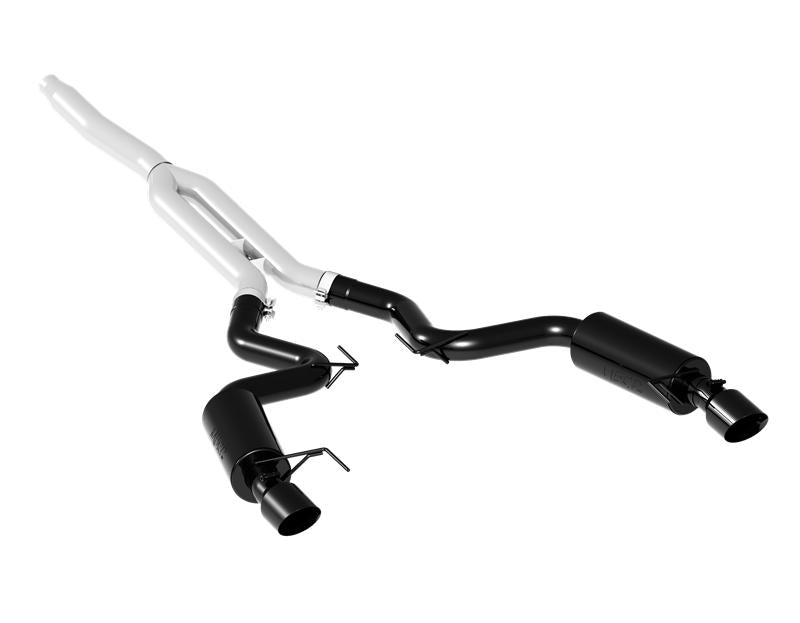 MBRP 15-18 Ford Mustang EcoBoost 2.3L Black 3in Cat Back Dual Split Rear Exit (Street Version) - S7274BLK