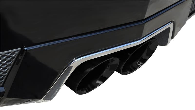 Corsa 2011-2015 Cadillac CTS Coupe V 6.2L V8 Black Sport Axle-Back Exhaust - 14942BLK