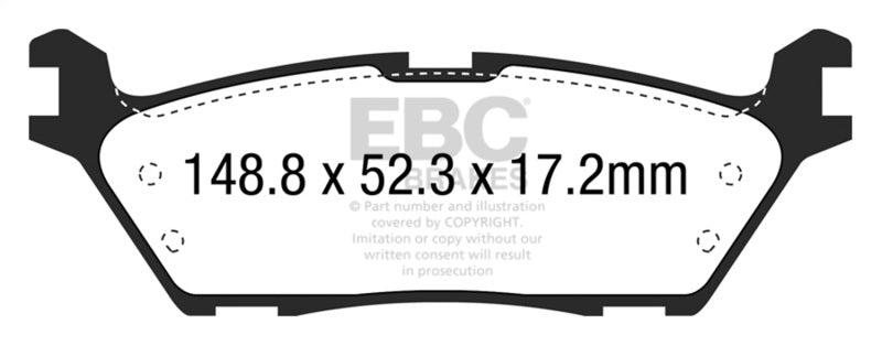 EBC 15+ Ford F150 2.7 Twin Turbo (2WD) Electric PB Extra Duty Rear Brake Pads - ED93037