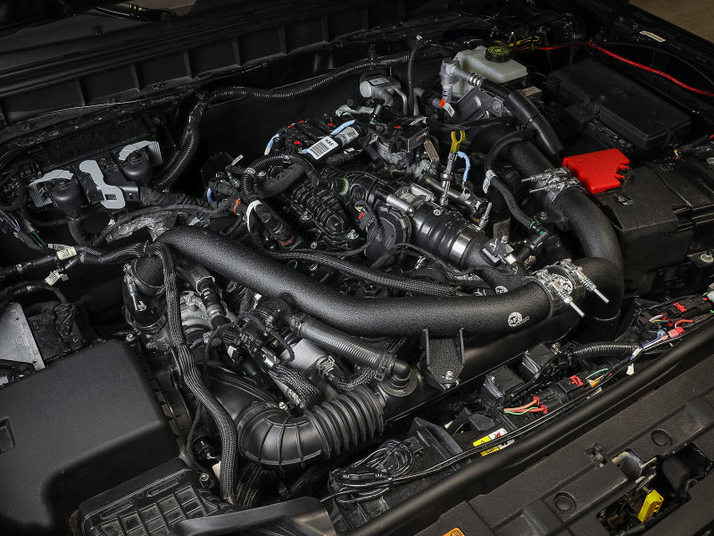 aFe 21-23 Ford Bronco V6-2.7Ltt BladeRunner Alum Hot & Cold Charge Pipe Kit - Black - 46-20584-B