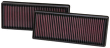 Load image into Gallery viewer, K&amp;N Replacement Air Filter 12.563in O/S Length x 5.25in O/S Width x 1.625in H (Inc 2 Filters) - 33-2474