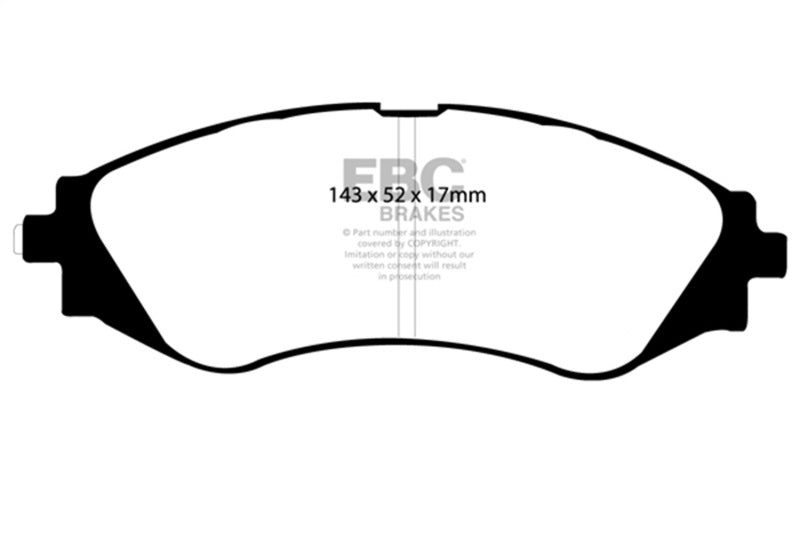 EBC 03-11 Chevrolet Aveo 1.6 Greenstuff Front Brake Pads - DP21209