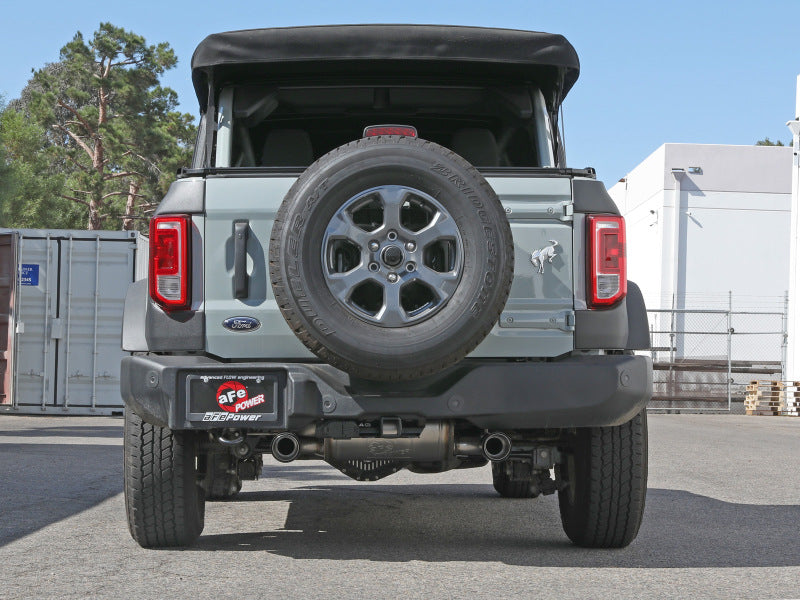 aFe 2021+ Ford Bronco L4-2.3L (t) / V6-2.7L (tt) Vulcan 3in. to 2.5in. SS Cat-Back - Carbon - 49-33138-C