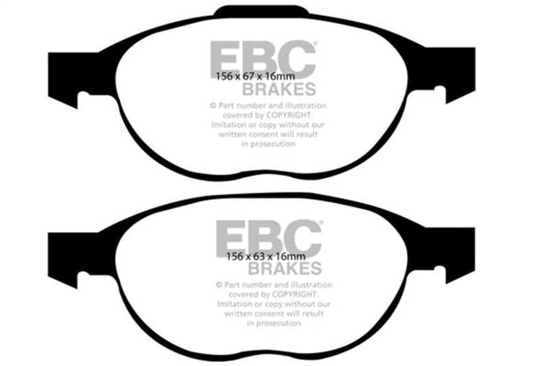 EBC 12+ Ford C-Max 2.0 Hybrid Ultimax2 Front Brake Pads - UD1044