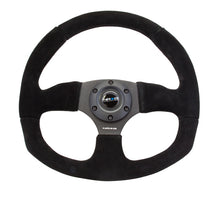 Load image into Gallery viewer, NRG Reinforced Steering Wheel (320mm Horizontal / 330mm Vertical) Black Suede w/Black Stitching - RST-009S