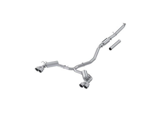MBRP 22-24 Honda Civic/Sport Touring 1.5L 3in Cat-Back 2.5in Dual Split Rear w/ Quad Tips - AL - S4906AL