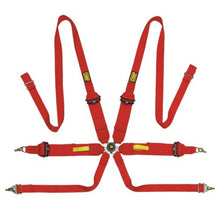 Load image into Gallery viewer, OMP Tecnica 3/2 Safety Harness - Red - DA0-0203-A02-061
