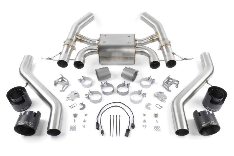 Dinan 23-26 BMW M2 (G87) Valved Axleback Exhaust System - Black Tips - D660-0100-BLK
