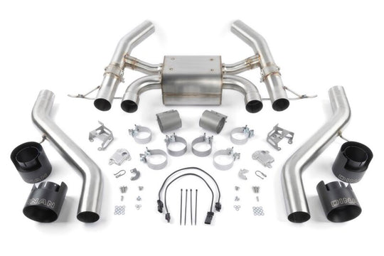 Dinan 23-26 BMW M2 (G87) Valved Axleback Exhaust System - Black Tips - D660-0100-BLK