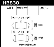 Load image into Gallery viewer, Hawk 13-16 Mercedes-Benz SL63 AMG/SL65 AMG Perfromance Ceramic Street Rear Brake Pads - HB830Z.667