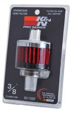 Load image into Gallery viewer, K&amp;N Clamp On Rubber Base Crankcase Vent Filter 0.375in Flange ID x 2in OD x 1.5in Height - 62-1320