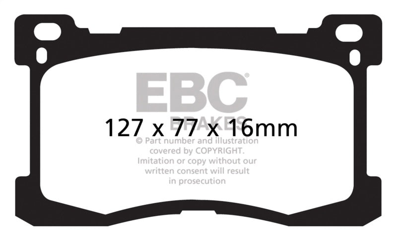 EBC 12+ Hyundai Equus 5.0 Redstuff Front Brake Pads - DP31882C