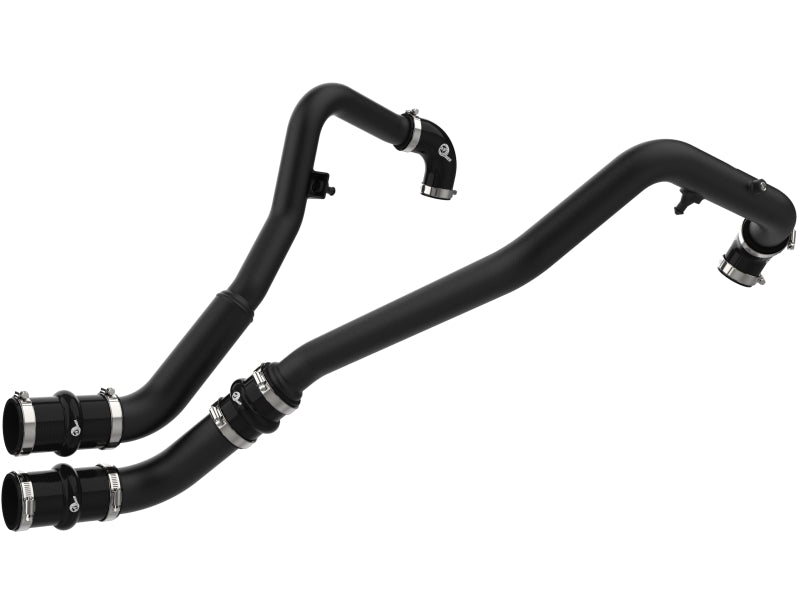 aFe BladeRunner 2in to 2-1/2in Aluminum Hot Charge Pipe Black Ford F-150 24-26 V6-2.7L (tt) - 46-20788-B
