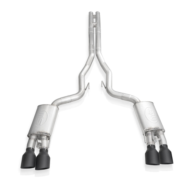 Stainless Works 2020 Ford GT500 Redline Catback H-Pipe Exhaust Factory Connect - Black Tips - GT500CBHFCRB