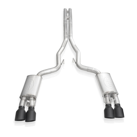 Stainless Works 2020 Ford GT500 Redline Catback H-Pipe Exhaust Factory Connect - Black Tips - GT500CBHFCRB