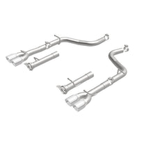 Load image into Gallery viewer, MagnaFlow Axle-Back, SS, 2.5in, Quad Split Rear 3.5in Tip 2015 Dodge Challenger R/T 5.7L - 19210