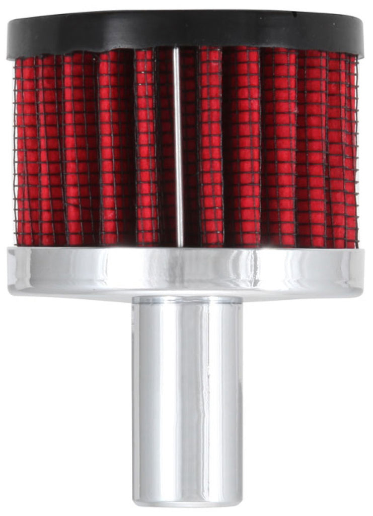 K&N Steel Base Crankcase Vent Filter .625in Vent OD x 2in OD x 1.5in Height - 62-1020