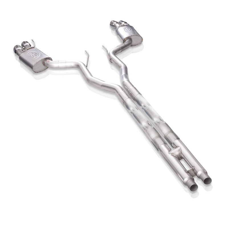 Stainless Works 2018+ Ford Mustang GT 3in Legend Series Catback H-Pipe w/Active Valves & Quad Tips - M18CBHFCL