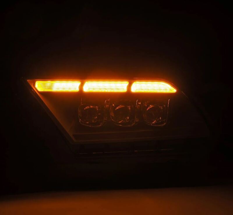 AlphaRex 10-12 Ford Mustang NOVA-Series LED Proj. Headlights Alpha-Blk w/Activ Lght & Seq.Sig SB DBL - 880490