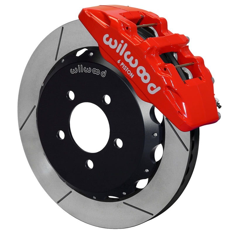 Wilwood Forged Dynapro 6 Front Big Brake Kit - 12.88 x 1.00 Slotted - Red - 140-12048-R