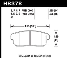 Load image into Gallery viewer, Hawk 08-11 Mazda RX-8 1.3L 40th Anniversary Edition Rear ER-1 Brake Pads - HB378D.565