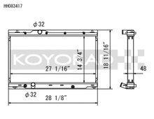 Load image into Gallery viewer, Koyo 2017 Honda Civic Type-R Radiator - HH083417