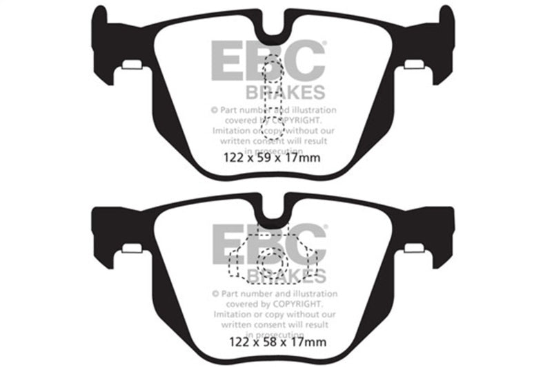 EBC 10-14 BMW X5 3.0 Turbo (35) Redstuff Rear Brake Pads - DP32009C
